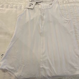 White workout tank